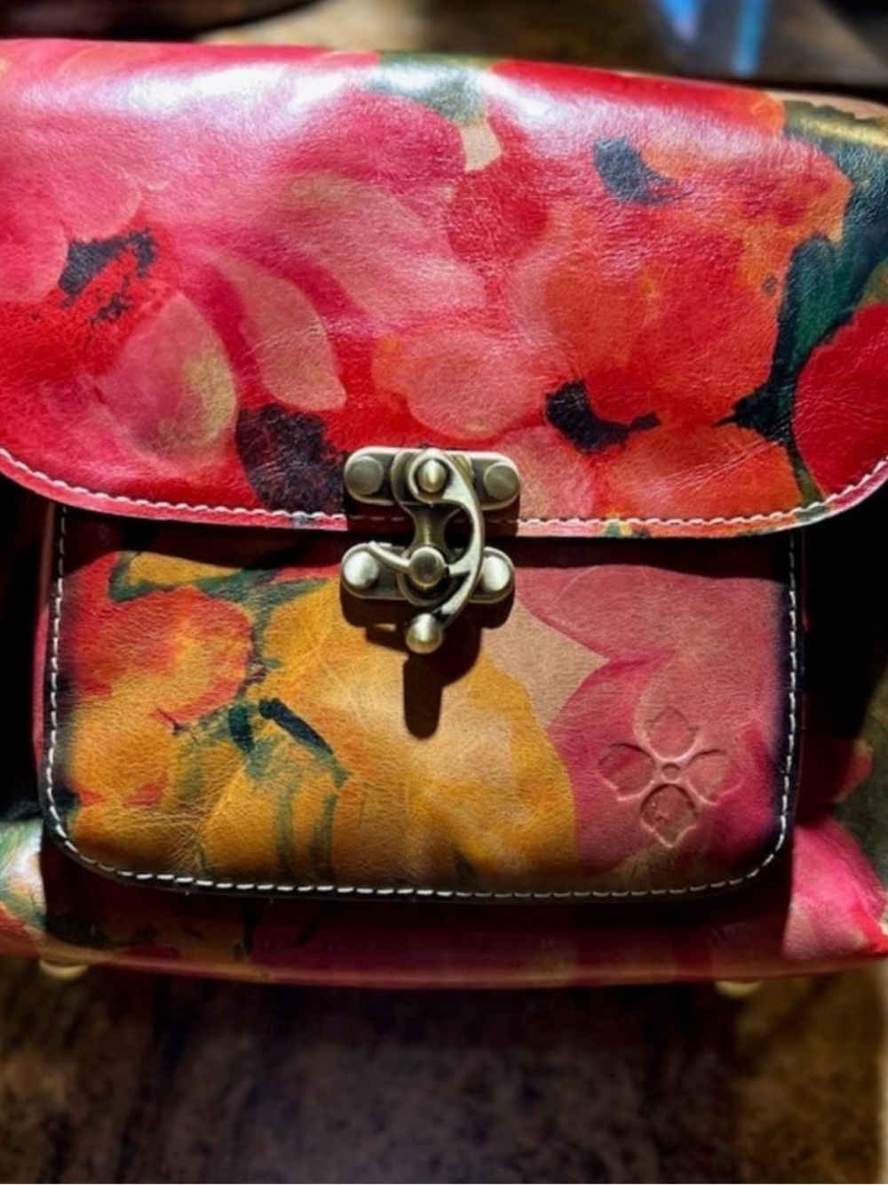 Patricia Nash 10th Anniversary Leandra Leather Crossbody Bag with Dust Bag